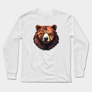 Grizzly Bear Animal Freedom World Wildlife Wonder Vector Graphic Long Sleeve T-Shirt